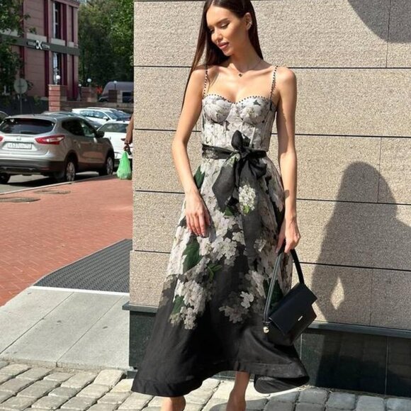 Zimmermann Balance linen and silk bustier dress AU 1 - Picture 5 of 14